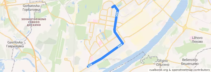 Mapa del recorrido Троллейбус 14: улица Патриотов => улица Плотникова de la línea  en городской округ Нижний Новгород.