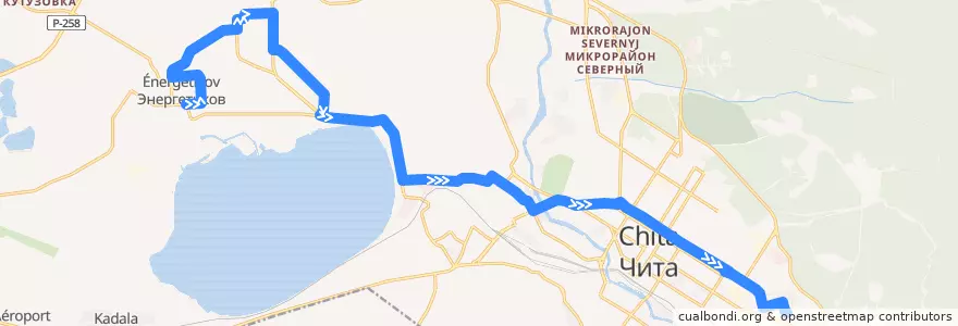 Mapa del recorrido Маршрутное такси №27 de la línea  en городской округ Чита.