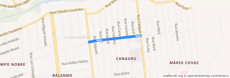 Mapa del recorrido Paulo Coelho Machado/ Terminal Guaicurus de la línea  en カンポ・グランデ.