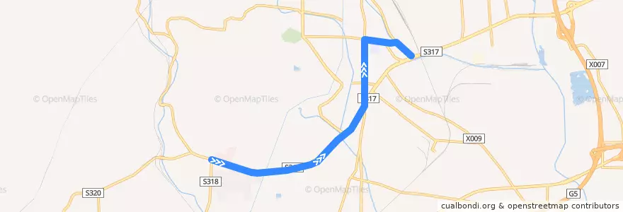 Mapa del recorrido Bus 房15: 上方山 => 篱笆房 de la línea  en 房山区.
