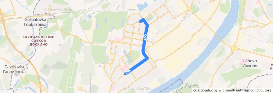 Mapa del recorrido Троллейбус 4: улица Минеева => улица Плотникова de la línea  en городской округ Нижний Новгород.