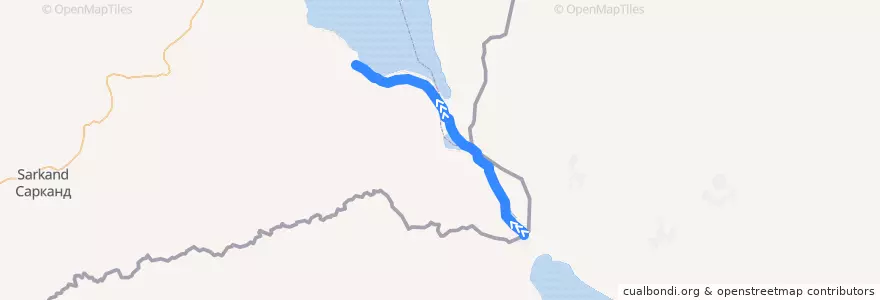 Mapa del recorrido 13/14 乌鲁木齐<=>Алматы de la línea  en .