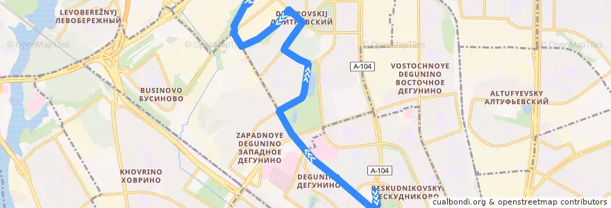 Mapa del recorrido Автобус №672: метро "Селигерская" - Коровино de la línea  en Северный административный округ.