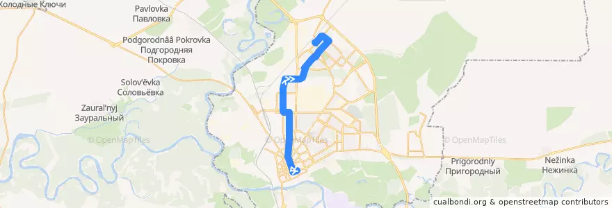 Mapa del recorrido Троллейбус №6: Драмтеатр - Волгоградская de la línea  en городской округ Оренбург.