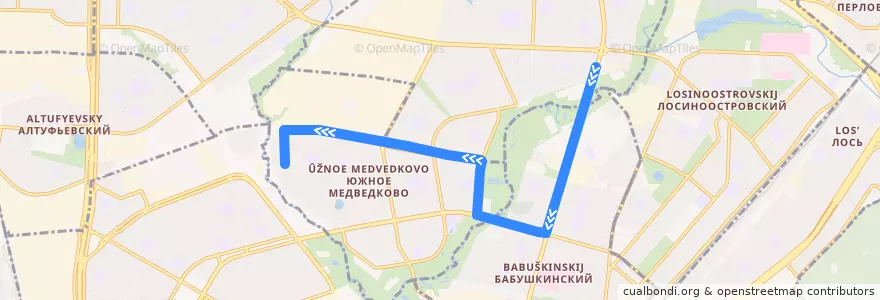 Mapa del recorrido Автобус 649: Осташковская улица => Ясный проезд de la línea  en Северо-Восточный административный округ.