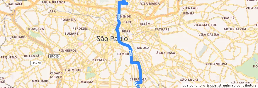 Mapa del recorrido 571T-10 Shop. Center Norte de la línea  en San Paolo.
