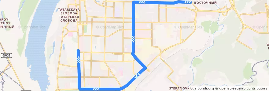 Mapa del recorrido Маршрутное такси №26 de la línea  en городской округ Томск.