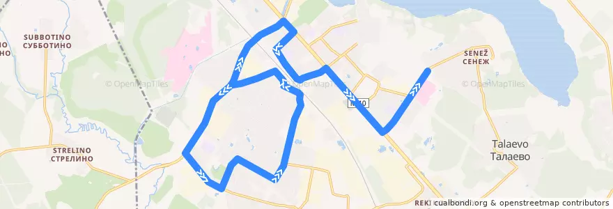 Mapa del recorrido Автобус 5: Больничный комплекс - ЦМИС de la línea  en городской округ Солнечногорск.