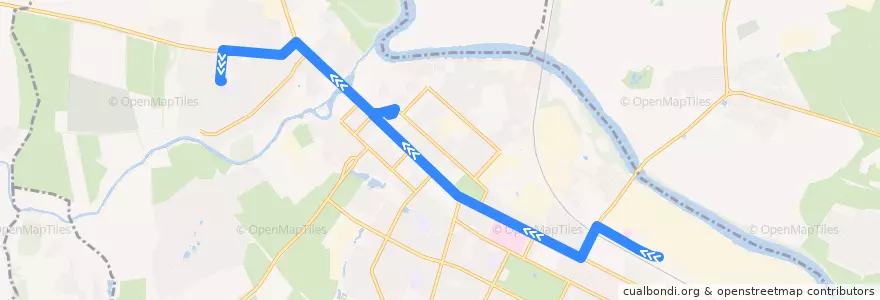 Mapa del recorrido Автобус: № 2 «завод имени Куйбышева – Школа № 1» de la línea  en Коломенский городской округ.