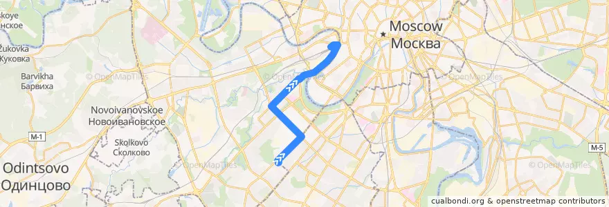 Mapa del recorrido Автобус Т34к: улица Кравченко - Киевский вокзал de la línea  en Moskau.
