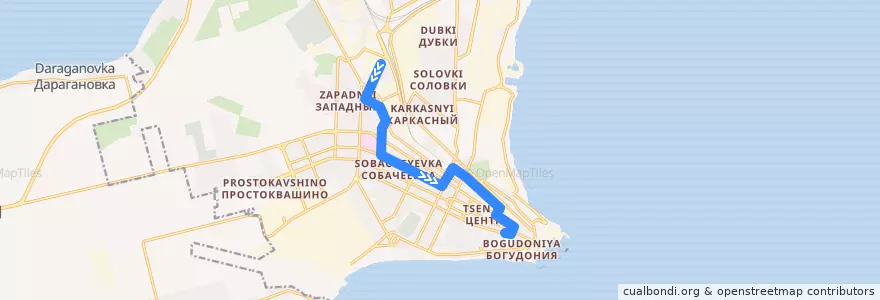 Mapa del recorrido Трамвай 5 de la línea  en городской округ Таганрог.
