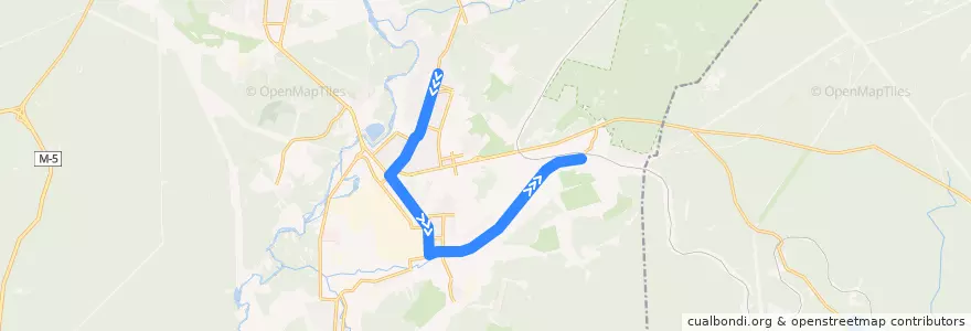 Mapa del recorrido Автобус №1: 5 мкр. - п. Уржумка de la línea  en Златоустовский городской округ.
