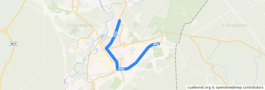 Mapa del recorrido Автобус №1: п. Уржумка - 5 мкр. de la línea  en Златоустовский городской округ.