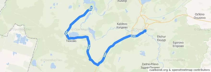 Mapa del recorrido Автобус №149: Дунино - Спас-Клепики de la línea  en Клепиковский район.