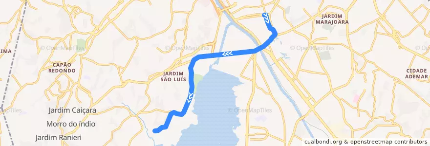 Mapa del recorrido 6258-10 Jardim São Francisco de la línea  en ساو باولو.