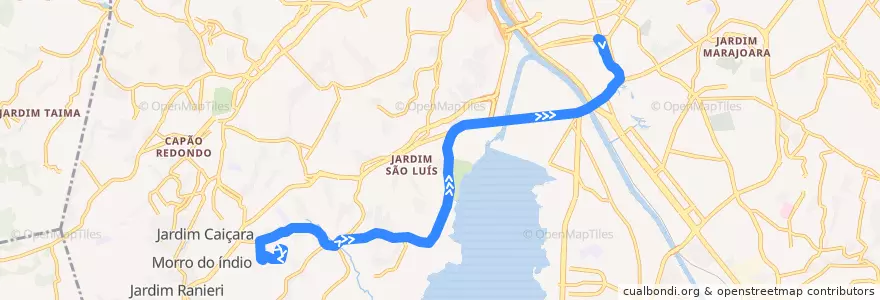 Mapa del recorrido 6008-10 Jardim Planalto de la línea  en São Paulo.