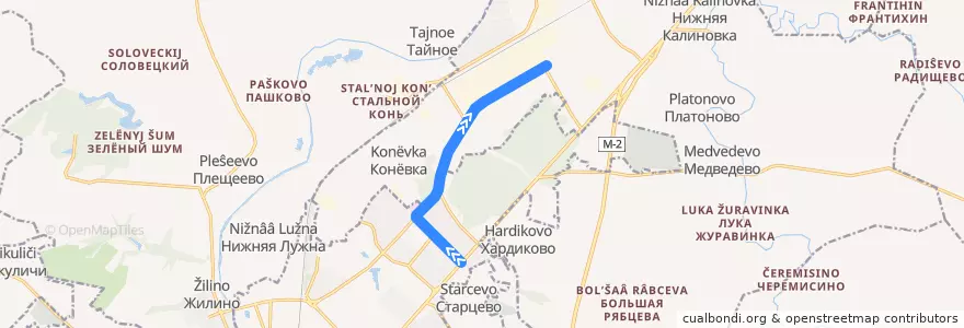 Mapa del recorrido Троллейбус №9: "Микрорайон - СПЗ" de la línea  en Орловский район.