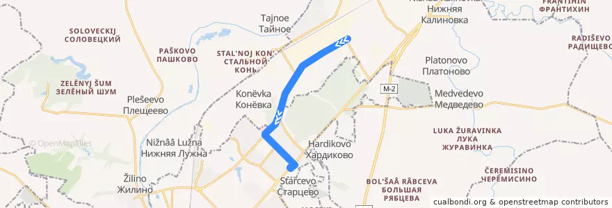 Mapa del recorrido Троллейбус №9: "СПЗ - Микрорайон" de la línea  en Орловский район.