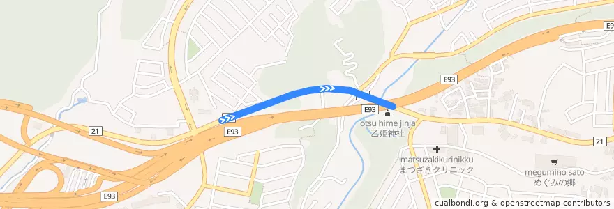 Mapa del recorrido 30 de la línea  en 垂水区.