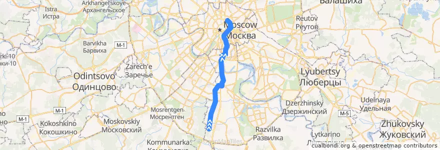 Mapa del recorrido Ночной трамвай 3: Улица Академика Янгеля => Метро «Чистые пруды» de la línea  en Москва.