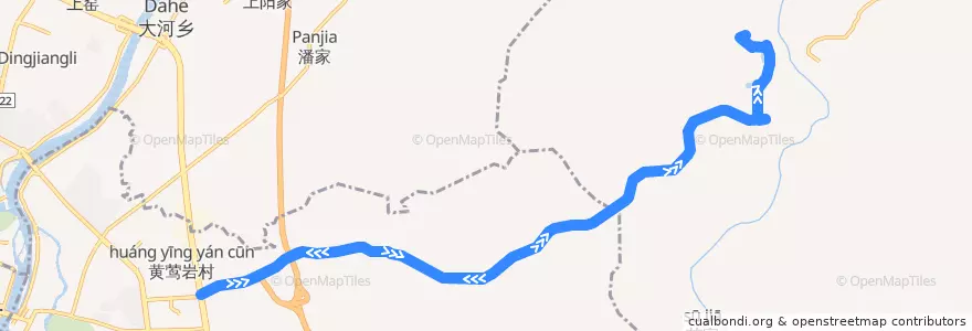 Mapa del recorrido Bus 13: 电子科大东区 => 电子科大尧山校区 de la línea  en 桂林市.