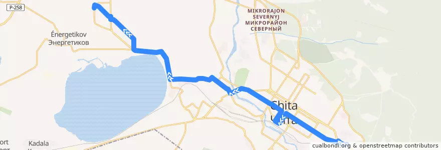 Mapa del recorrido Маршрутное такси №22 de la línea  en городской округ Чита.
