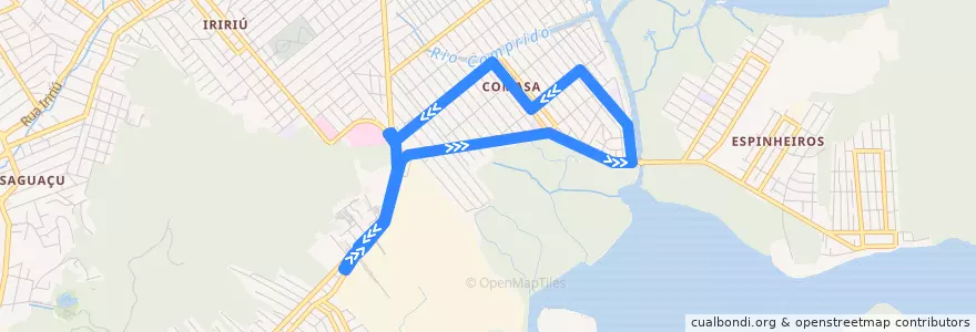 Mapa del recorrido Circular Praia Grande/Baltazar Buschle de la línea  en Joinville.