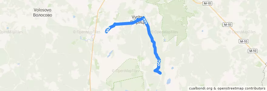 Mapa del recorrido Автобус № 512 Сиверский => Нестерково de la línea  en Гатчинский район.