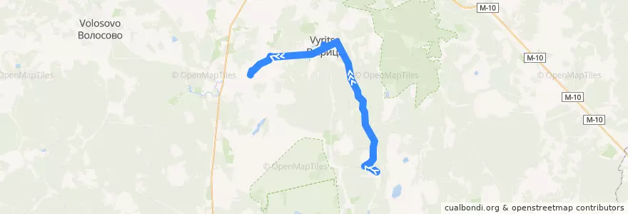 Mapa del recorrido Автобус № 512: Нестерково => Сиверский de la línea  en Гатчинский район.