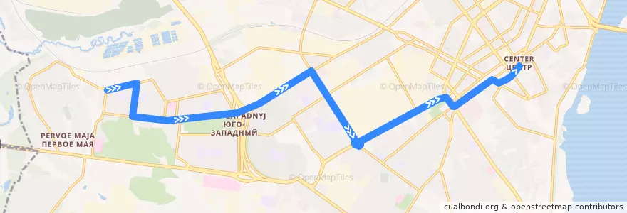 Mapa del recorrido Автобус №27Н: Перхоровича - Кольцовская de la línea  en городской округ Воронеж.
