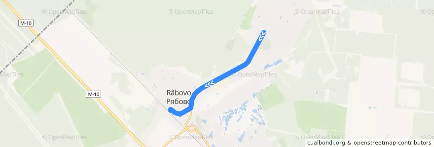 Mapa del recorrido Автобус № 5: Пельгорское => Рябово de la línea  en Рябовское городское поселение.