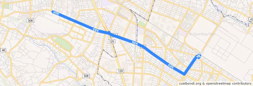 Mapa del recorrido 相模原31系統　相模原駅南口=>峡の原車庫 de la línea  en 相模原市.