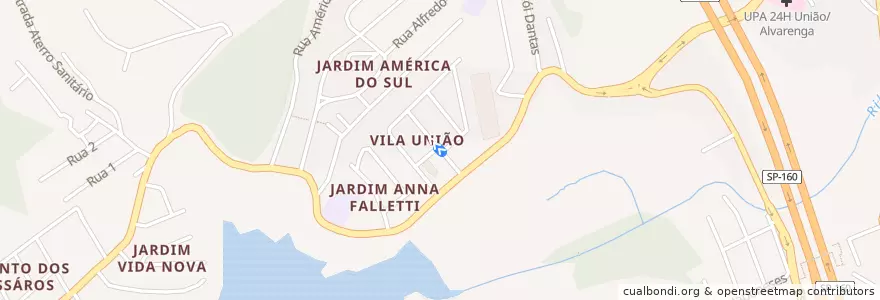 Mapa del recorrido CIRC.ELDORADO - ALVARENGA de la línea  en São Bernardo do Campo.