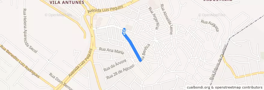 Mapa del recorrido 39B: ALTO BOA VISTA - TINTAS IPIRANGA de la línea  en São Bernardo do Campo.