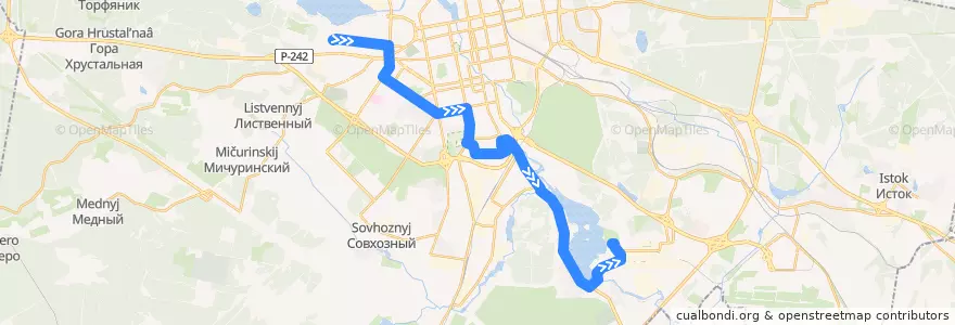 Mapa del recorrido Автобус 38. Радиоколледж — Химмаш de la línea  en городской округ Екатеринбург.