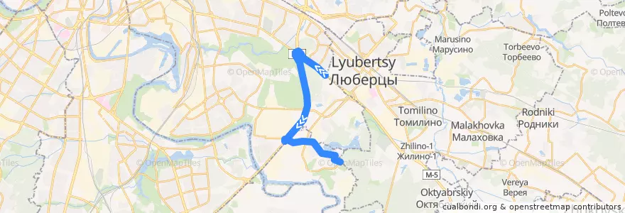 Mapa del recorrido Автобус 904: метро Котельники => город Дзержинский de la línea  en 中央連邦管区.