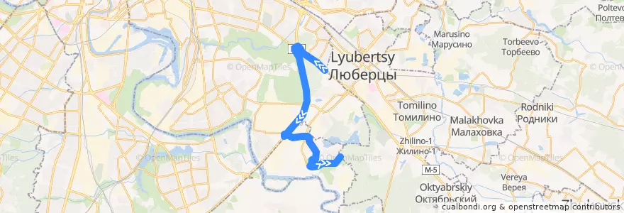 Mapa del recorrido Автобус 470: метро Котельники => город Дзержинский de la línea  en Центральный федеральный округ.