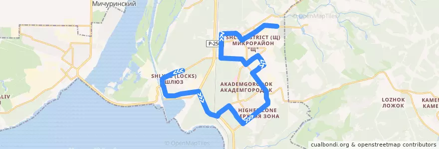 Mapa del recorrido Маршрутное такси №7 ул. Вахтангова - Микрорайон Щ (Котельная) de la línea  en городской округ Новосибирск.