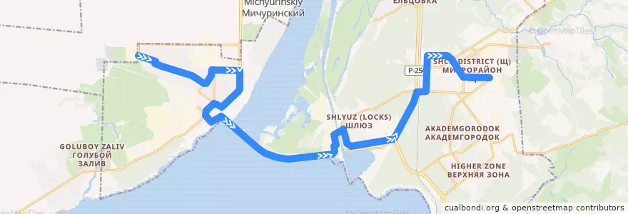 Mapa del recorrido Маршрутное такси №1223 de la línea  en Oblast Novosibirsk.
