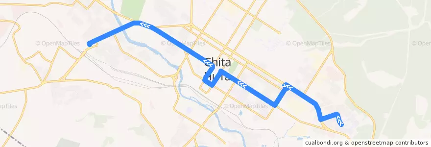 Mapa del recorrido Троллейбус №3 de la línea  en городской округ Чита.