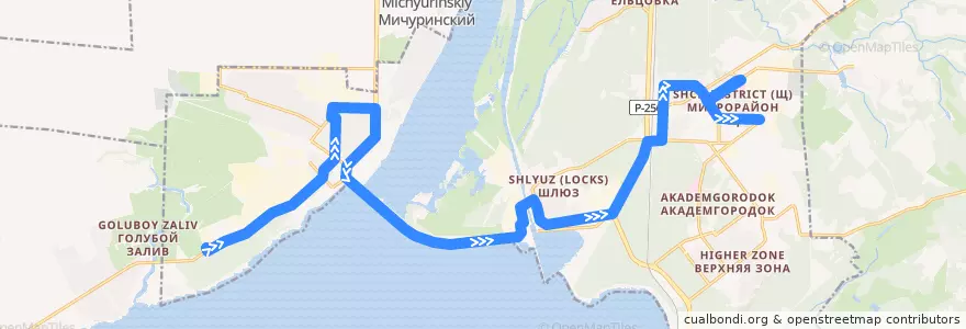 Mapa del recorrido Автобус №48 de la línea  en Oblast de Novosibirsk.