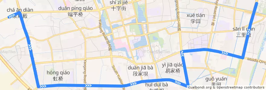 Mapa del recorrido 18路: 长途车站 => 通大钟秀校区 de la línea  en 崇川区.