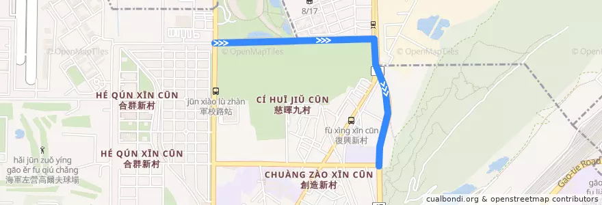 Mapa del recorrido 紅53(行駛世運站_返程) de la línea  en 左營區.