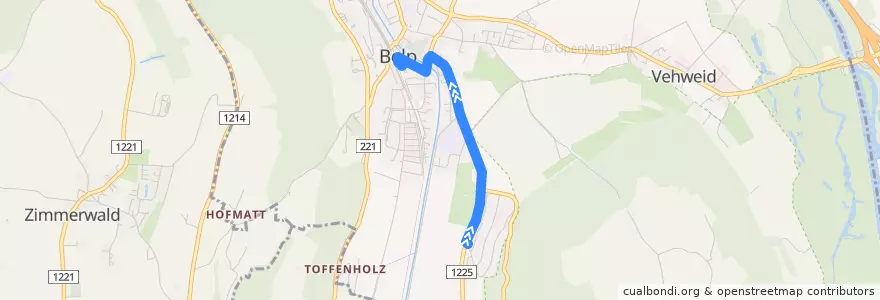 Mapa del recorrido Bus 331: Belp Riedli => Belp Bahnhof de la línea  en Belp.