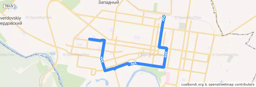 Mapa del recorrido Автобус №2: Западный жилой район => Вокзал de la línea  en городской округ Майкоп.