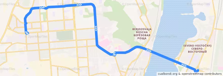 Mapa del recorrido Автобус №62: улица Новгородская - Остужевский рынок de la línea  en городской округ Воронеж.