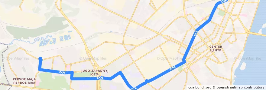 Mapa del recorrido Автобус №20Б: Ж/д вокзал Воронеж-1 - Перхоровича de la línea  en городской округ Воронеж.
