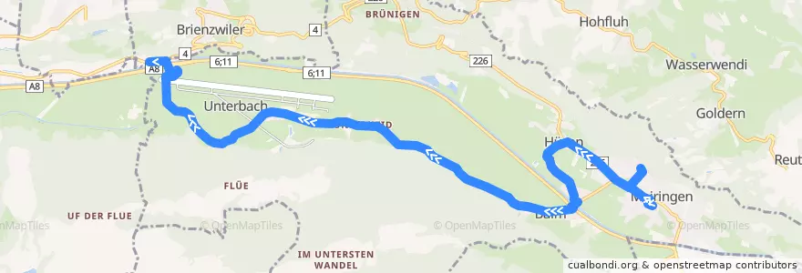 Mapa del recorrido Bus 174: Meiringen => Unterbach de la línea  en Meiringen.