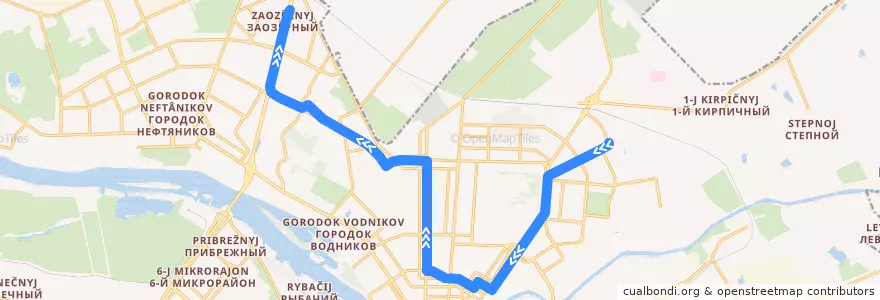 Mapa del recorrido Трамвай №7: пос. Амурский - Стрельникова de la línea  en городской округ Омск.