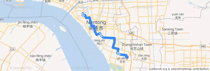 Mapa del recorrido 27路: 更俗剧院 => 竹林路瑞兴路口 de la línea  en 崇川区.